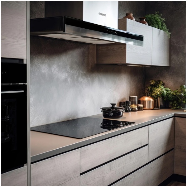 Campana Nodor de pared inox y negro de 90 cm