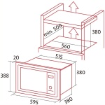 PREVENTA - (CONSULTAR) Microondas Nodor empotrable con grill 25l - Image 8